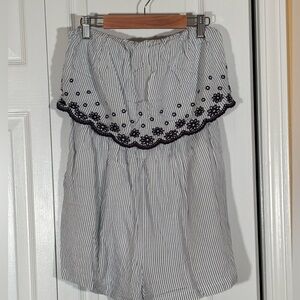 Striped Jumper with Lace Sleeves